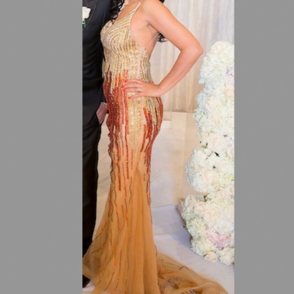 Modessa Couture Long Designer Evening Dress - Picture 1 of 7